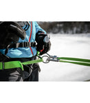 Skijoring line with quick release